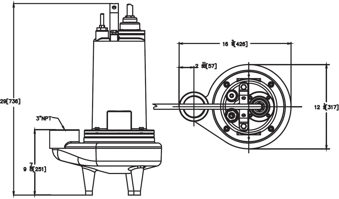 SWFD300 Pump Dimensions