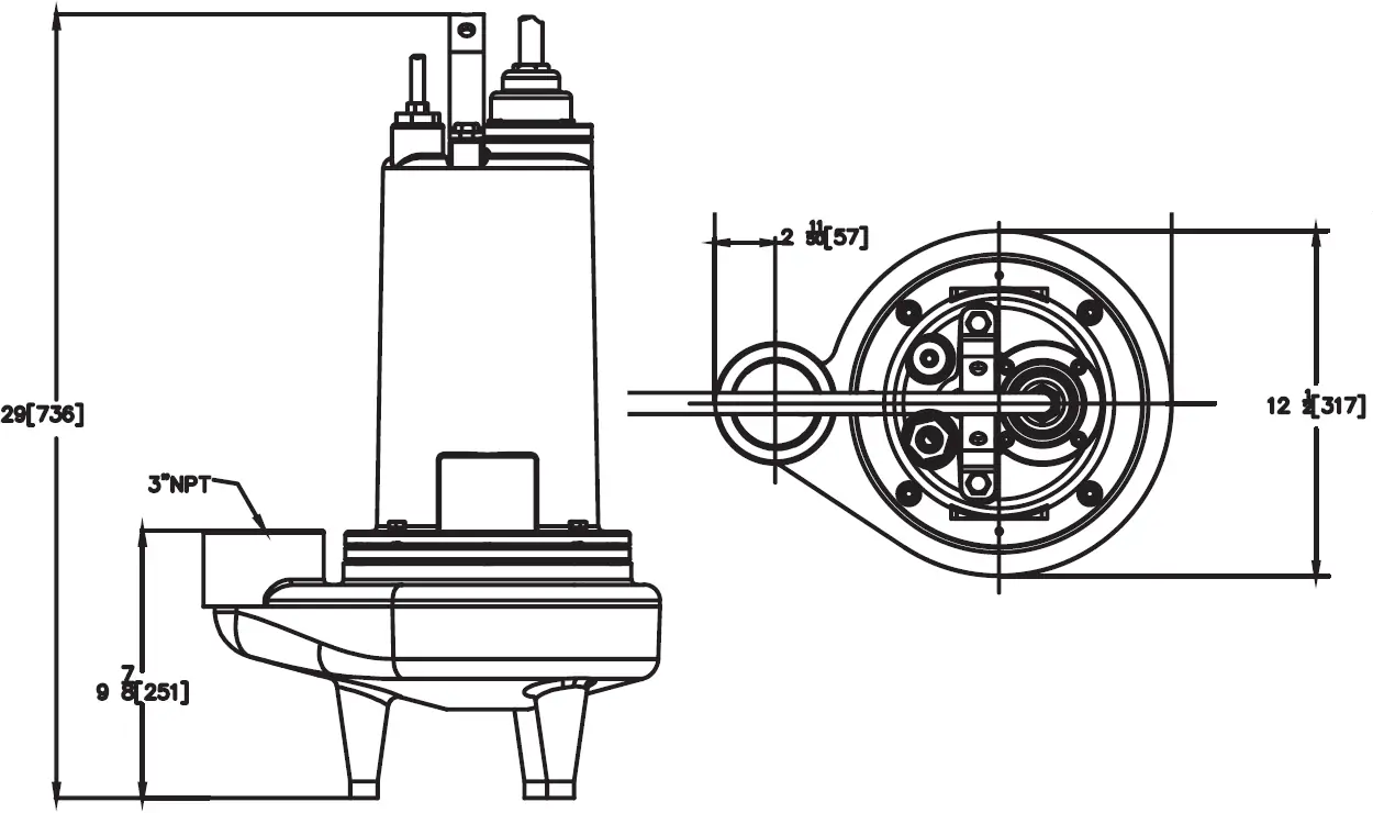 SWFD500 Pump Dimensions