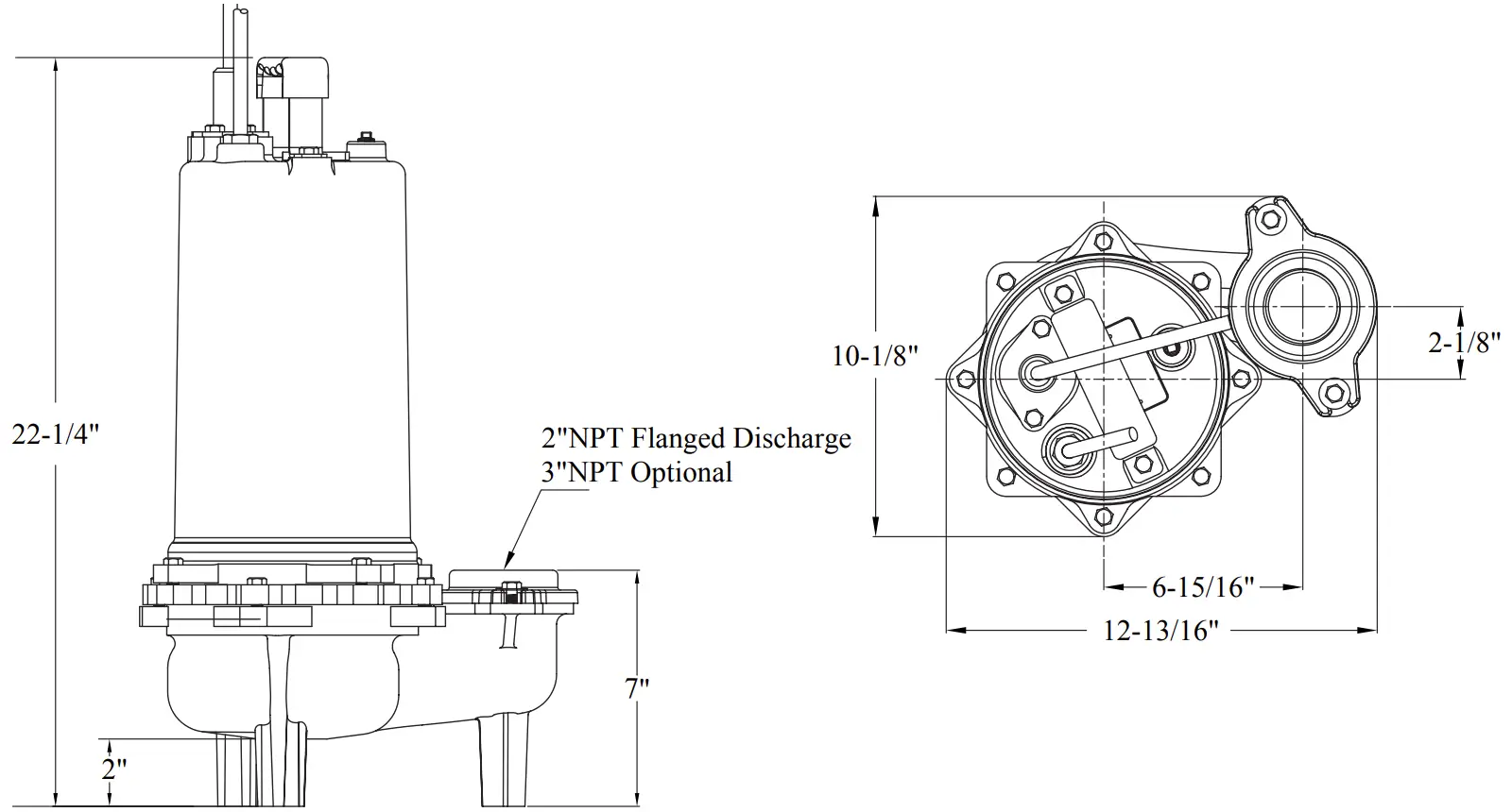 SWHD200 Pump Dimensions